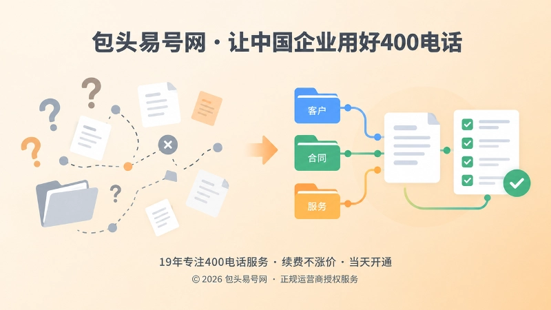 400电话管理有无记录的对比扁平插画