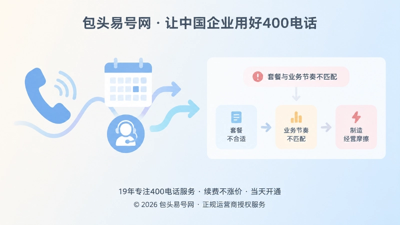 套餐与业务节奏匹配示意